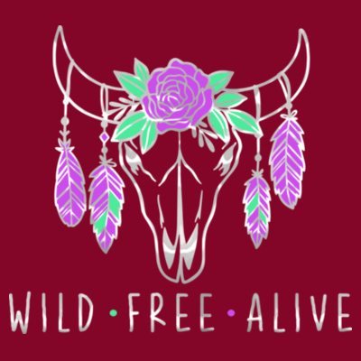 Wild Free Alive Skull - Promo Hoody Lady Design
