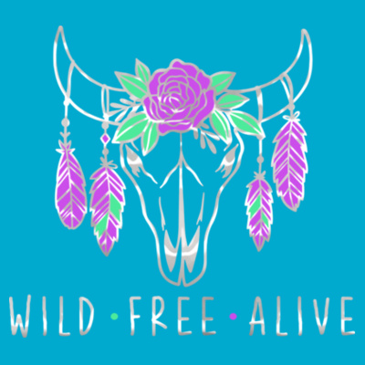 Wild Free Alive Skull - Boys' Basic-T Design