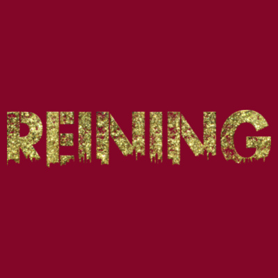 Reining Schrift Gold Glitzer - Boys' Basic-T Design